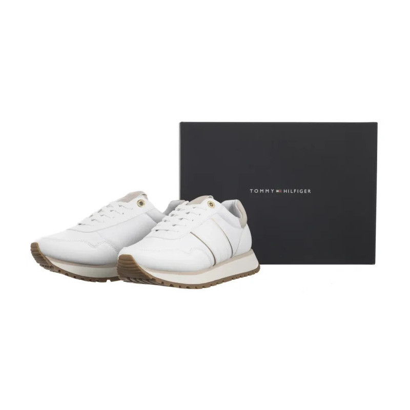 Tommy Hilfiger Low Cut Lace-Up Sneaker White/Beige T3A9-33758-1695X223 (TH1288-a) sports Shoes