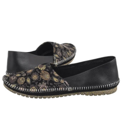 Maciejka Czarne + Kwiaty Brąz T1929-71/00-0 (MA1308-c) shoes