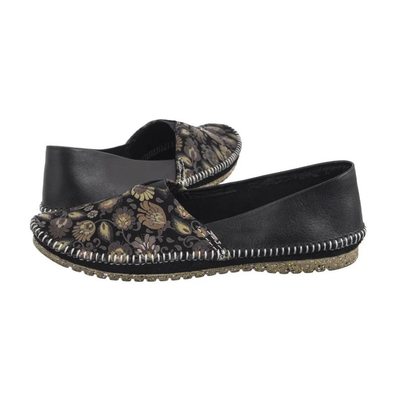 Maciejka Czarne + Kwiaty Brąz T1929-71/00-0 (MA1308-c) shoes