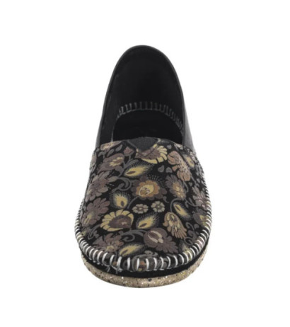 Maciejka Czarne + Kwiaty Brąz T1929-71/00-0 (MA1308-c) shoes