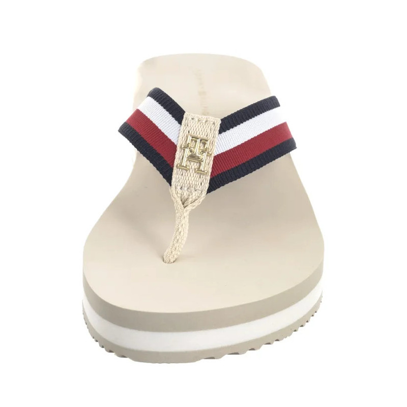 Tommy Hilfiger TH Corp Mid Wedge Beach Sandal Muslin FW0FW08517 ACJ (TH1295-b) shoes