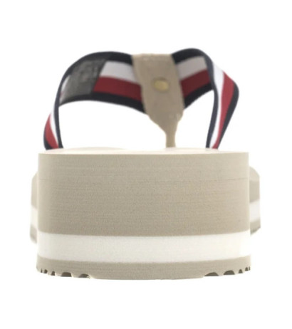 Tommy Hilfiger TH Corp Mid Wedge Beach Sandal Muslin FW0FW08517 ACJ (TH1295-b) shoes