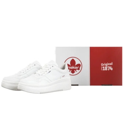 Rieker Białe M7811-80 White  (RI234-a) shoes