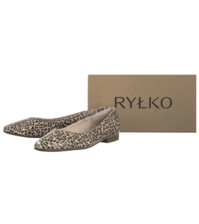 Ryłko Beżowe Panterka L1201___ __HB (RY1022-a) ballerinas