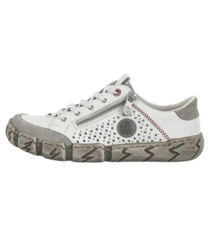 Rieker Białe L0355-80 White (RI239-a) shoes