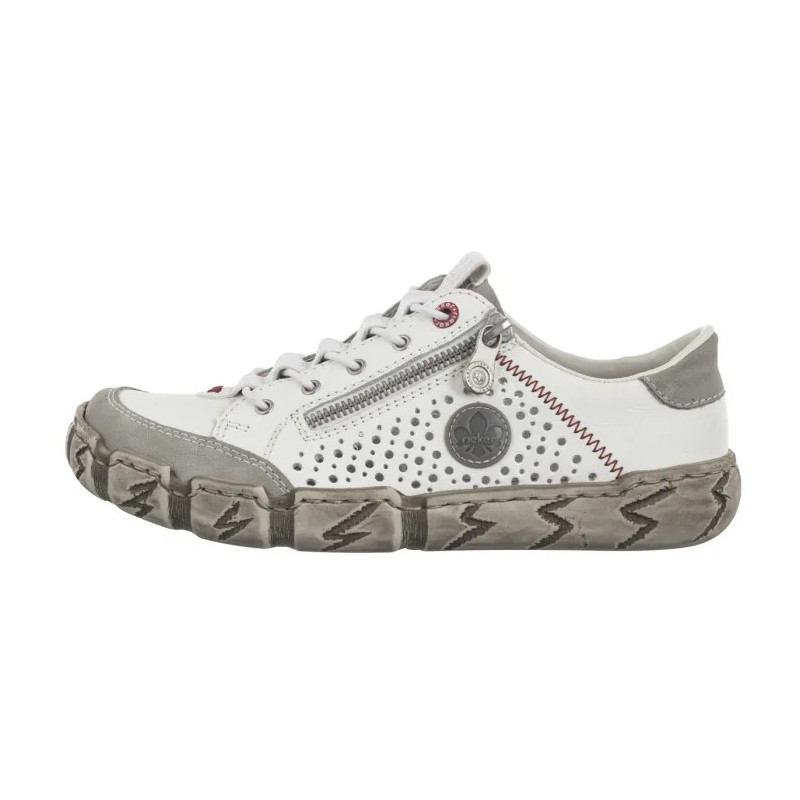 Rieker Białe L0355-80 White (RI239-a) shoes