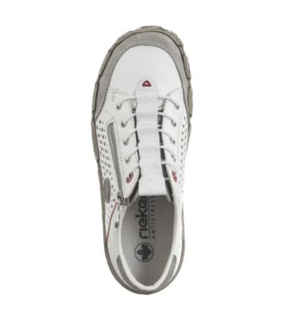 Rieker Białe L0355-80 White (RI239-a) shoes