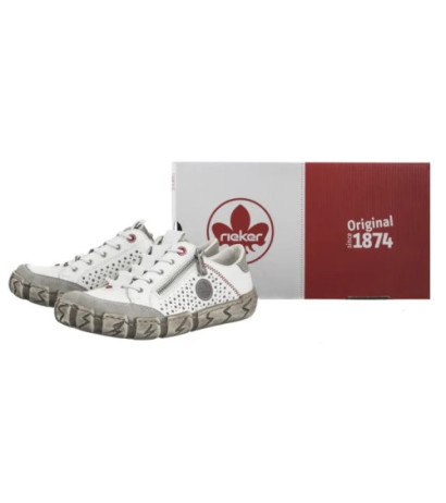 Rieker Białe L0355-80 White (RI239-a) shoes
