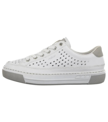 Rieker Białe Ażurowe L8849-80 White (RI240-a) shoes