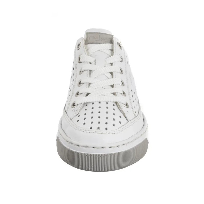 Rieker Białe Ażurowe L8849-80 White (RI240-a) shoes