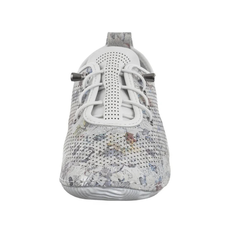 Artiker Białe Ażurowe w Kwiatki 56C2688 (AR147-a) shoes