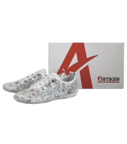 Artiker Białe Ażurowe w Kwiatki 56C2688 (AR147-a) shoes