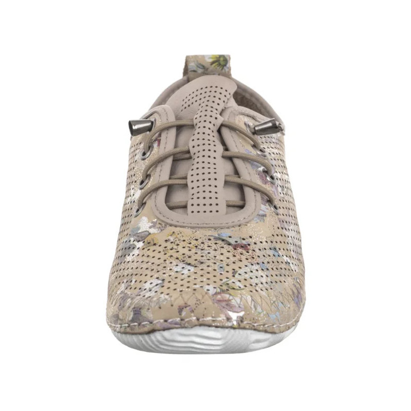 Artiker Beżowe Ażurowe w Kwiatki 56C2689 (AR147-b) shoes