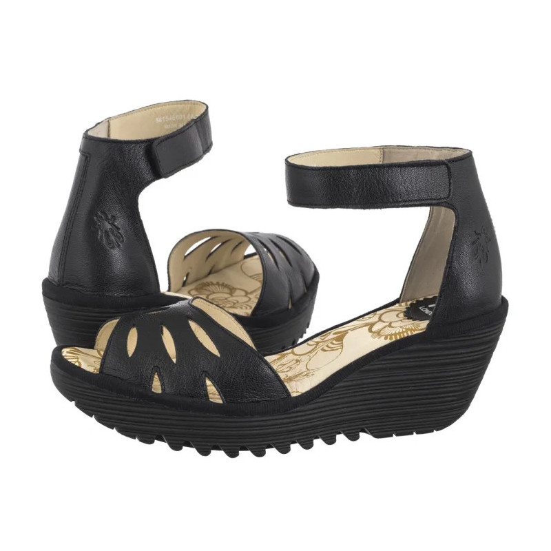 FLY London Yelu Mousse Black P501545001 (FL418-a) shoes