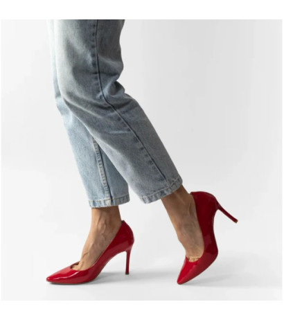 Ryłko Czerwone Lakierowane 9W202_T_ _GG8 (RY1036-a) high heels