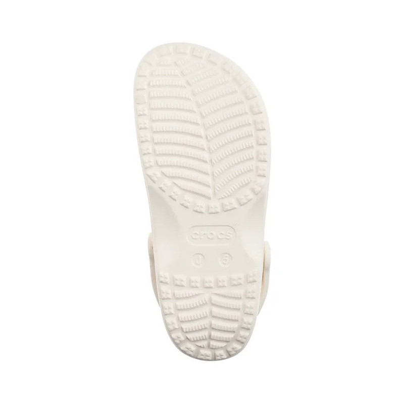 Crocs Classic Floral Cut Out Clog Chalk 210943-0WV (CR345-a) Women's Shoes/Flip Flops