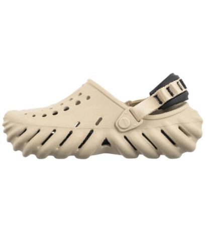 Crocs Echo Clog Bone/Black 207937-2YJ (CR347-a) Women's Shoes/Flip Flops