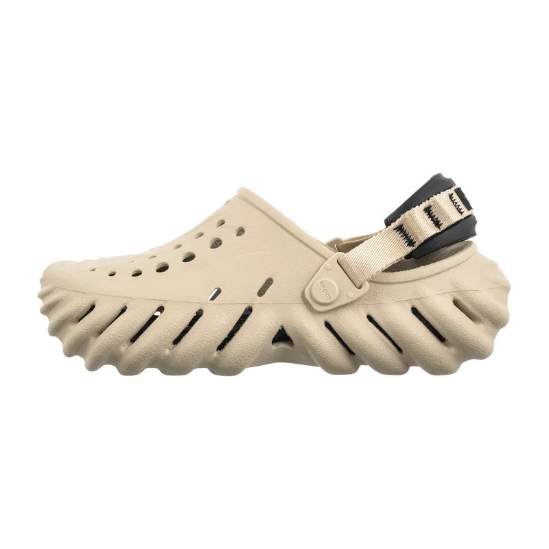 Crocs Echo Clog Bone/Black 207937-2YJ (CR347-a) Women's Shoes/Flip Flops