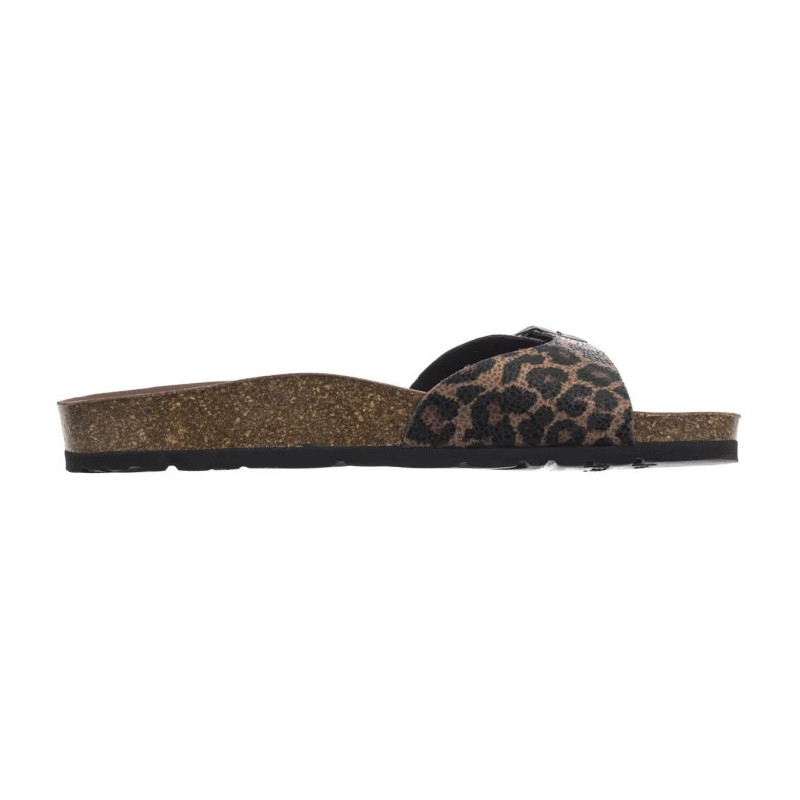 Pepe Jeans Oban Leopard W Dark Brown PLS90612 898 (PE37-a) Women's Shoes/Flip Flops