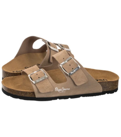 Pepe Jeans Oban Suede W Pop White PLS80009 812 (PE40-a) Women's Shoes/Flip Flops