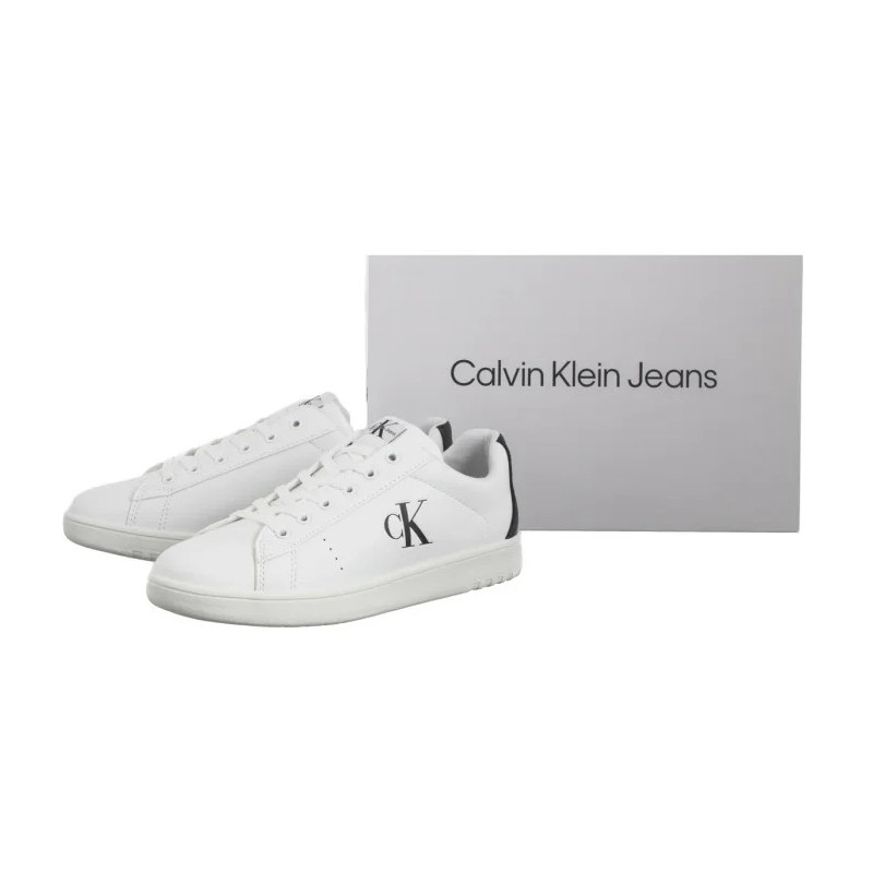 Calvin Klein Low Cut Lace-Up Sneaker White/Black V3X9-82082-1355X 002 (CK637-a) sports Shoes