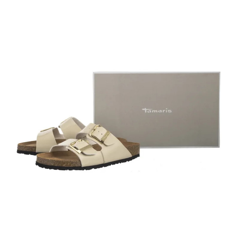Tamaris Beżowe 1-27503-42 253 Nude Patent (TM525-a) Women's Shoes/Flip Flops