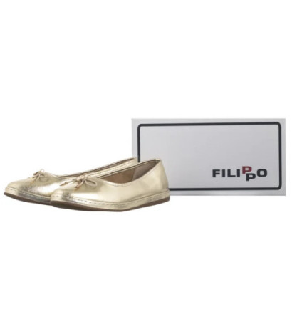 Filippo Złote DP6856/25 GO (FO148-a) ballerinas