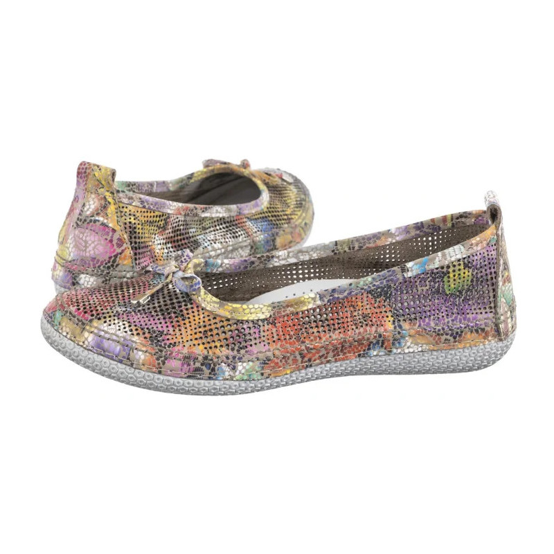 Artiker Pomarańczowe w Kwiaty 55C2751 (AR150-a) ballerinas