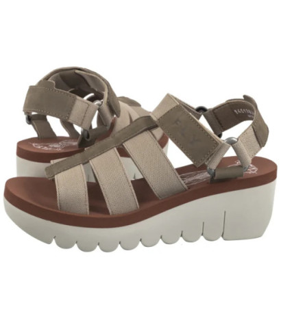 FLY London Yoji Cupi/Elas Milti/Beig/Bric P145198002 (FL420-a) shoes