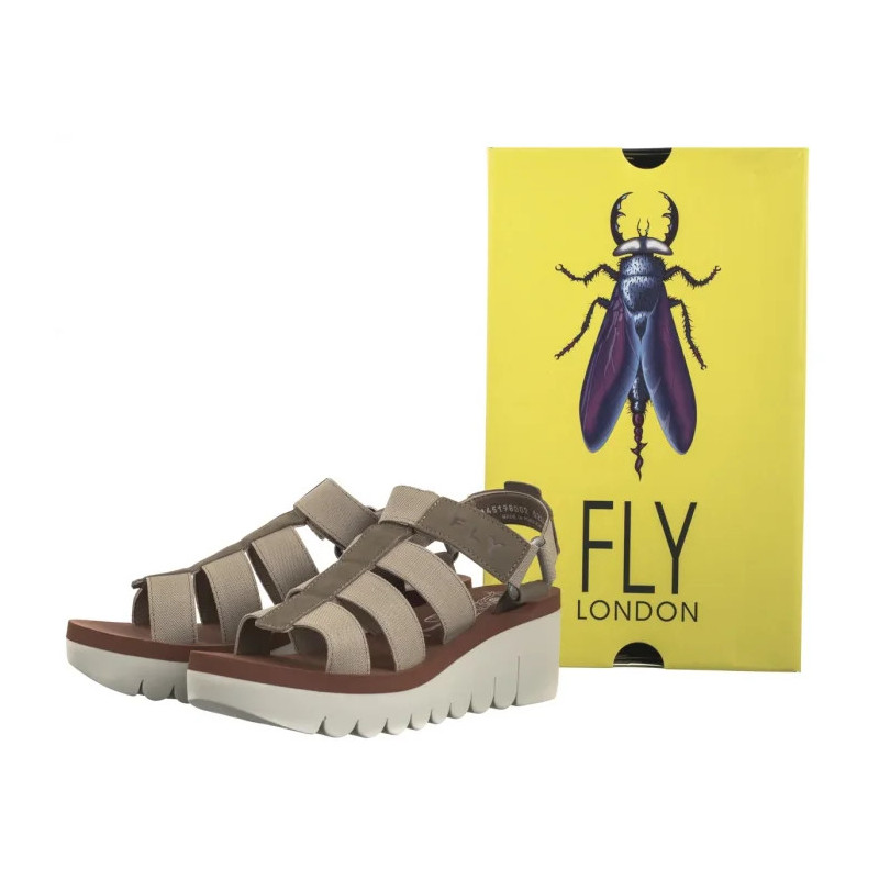FLY London Yoji Cupi/Elas Milti/Beig/Bric P145198002 (FL420-a) shoes