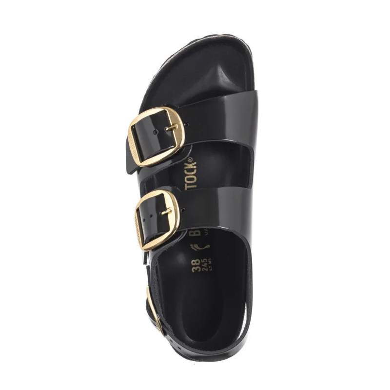 Birkenstock Milano Big Buckle High-Shine Black 1024211  (BK287-a) sandals