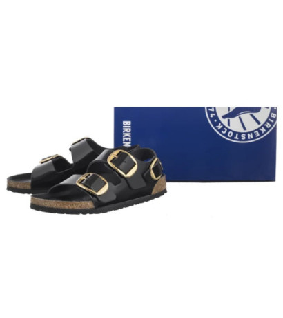 Birkenstock Milano Big Buckle High-Shine Black 1024211  (BK287-a) sandals