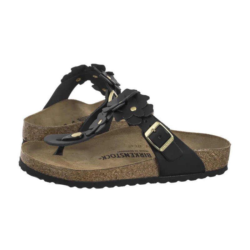 Birkenstock Gizeh Flower Embellishment Black 1026693 (BK294-a) flip flops