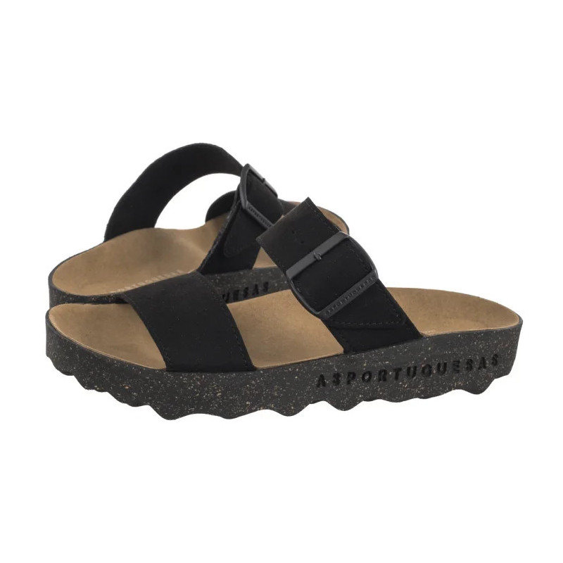 Asportuguesas Coly L Eco Sued Black P018225000 (AP15-a) Women's Shoes/Flip Flops