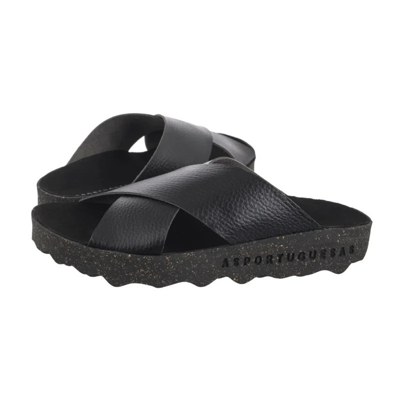 Asportuguesas Cross L Eco Leat Black P018276000 (AP16-a) Women's Shoes/Flip Flops