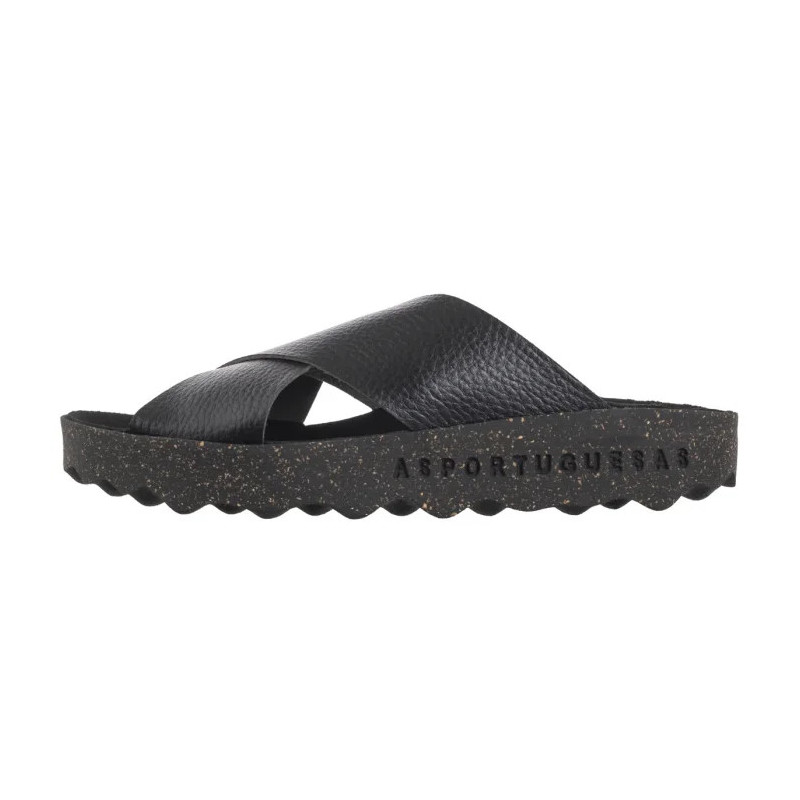 Asportuguesas Cross L Eco Leat Black P018276000 (AP16-a) Women's Shoes/Flip Flops