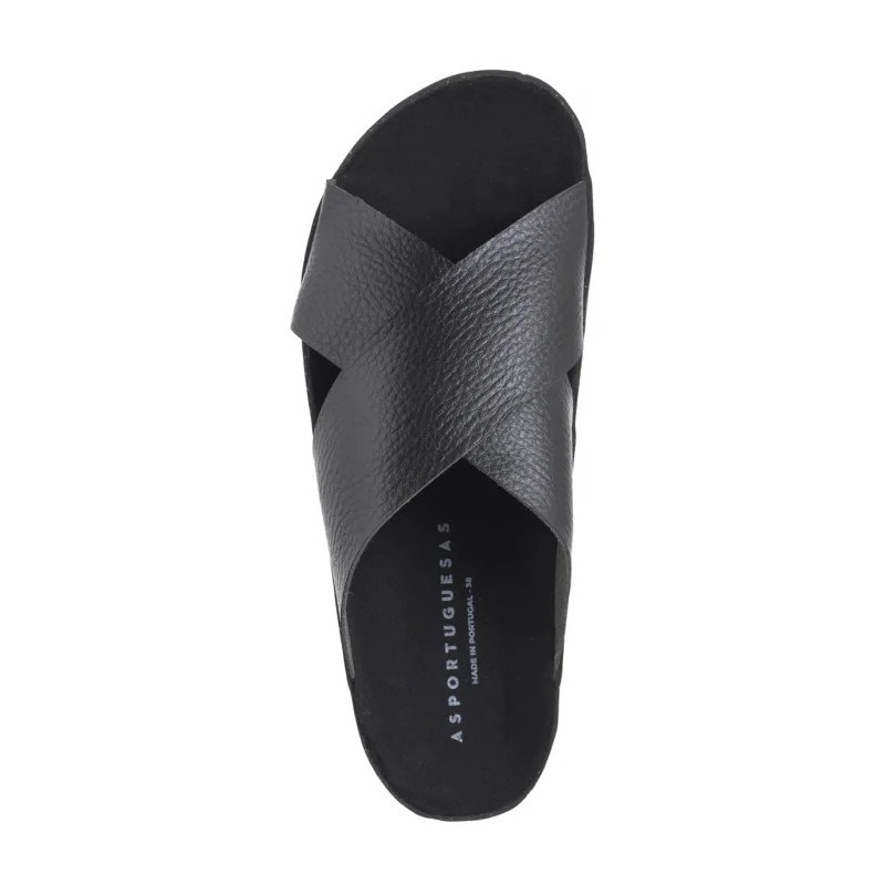 Asportuguesas Cross L Eco Leat Black P018276000 (AP16-a) Women's Shoes/Flip Flops