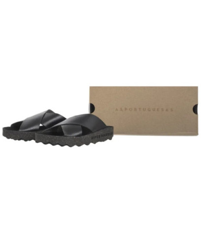 Asportuguesas Cross L Eco Leat Black P018276000 (AP16-a) Women's Shoes/Flip Flops