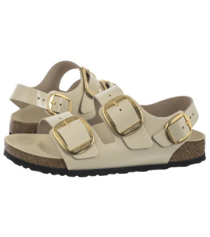 Birkenstock Milano Big Buckle High-Shine Ecru 1025395 (BK287-b) sandals