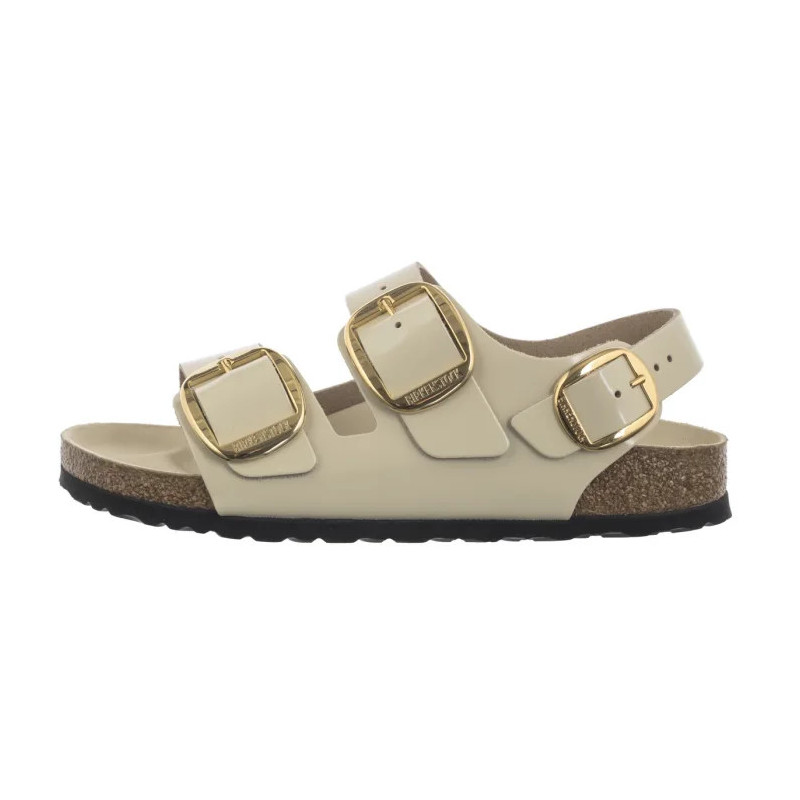 Birkenstock Milano Big Buckle High-Shine Ecru 1025395 (BK287-b) sandals