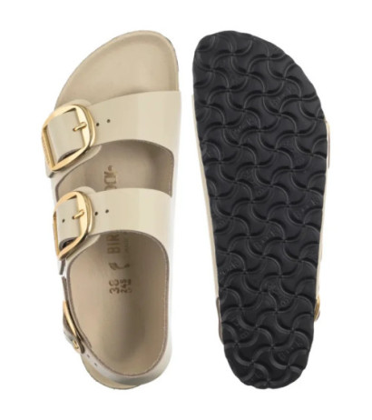 Birkenstock Milano Big Buckle High-Shine Ecru 1025395 (BK287-b) sandals