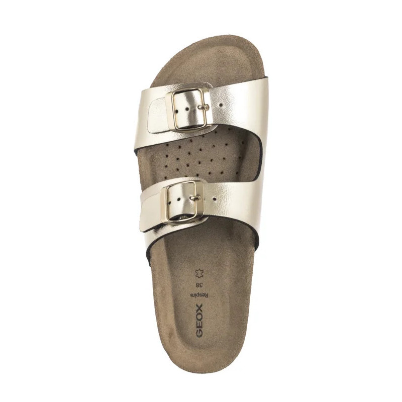 Geox D Brionia L Lt Gold D35LSL 000BN C2012 (GE222-a) Women's Shoes/Flip Flops