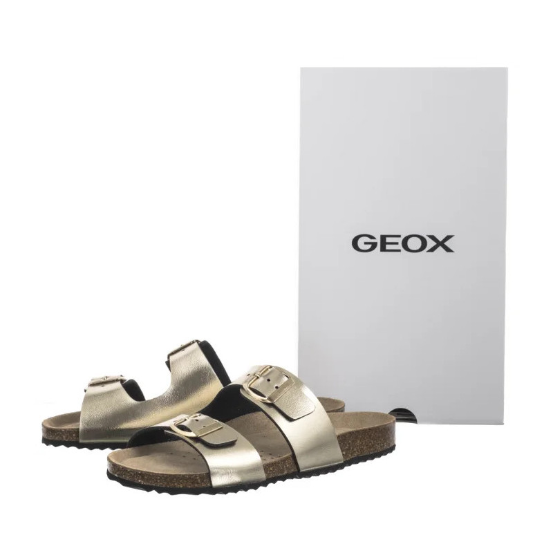 Geox D Brionia L Lt Gold D35LSL 000BN C2012 (GE222-a) Women's Shoes/Flip Flops