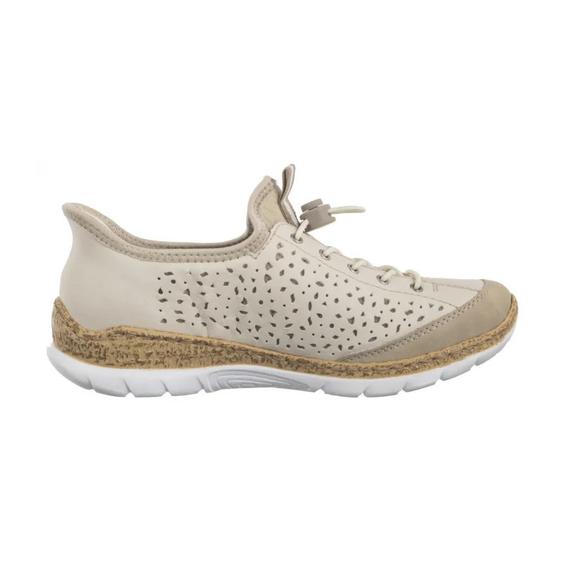 Rieker Beżowe N42V3-60 Beige (RI248-a) shoes