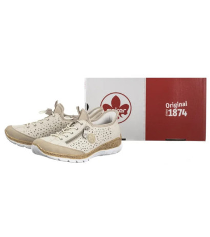 Rieker Beżowe N42V3-60 Beige (RI248-a) shoes
