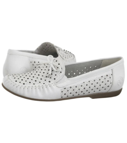 Rieker Białe Ażurowe L6352-80 White (RI249-a) shoes
