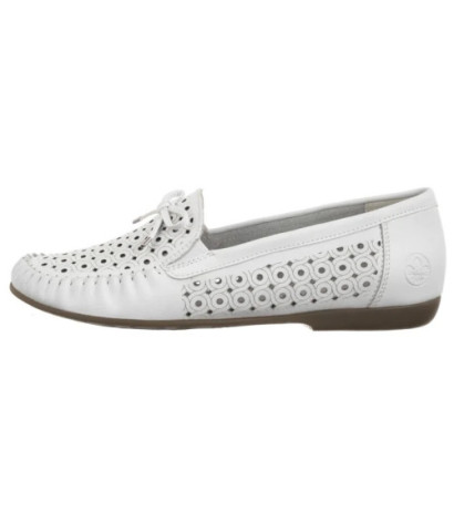 Rieker Białe Ażurowe L6352-80 White (RI249-a) shoes