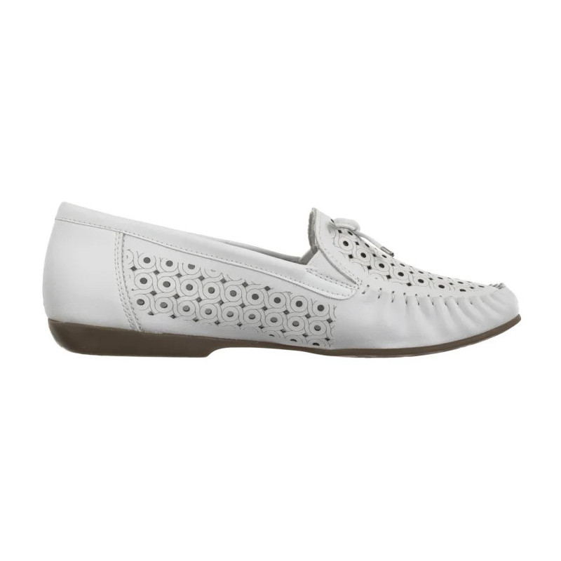 Rieker Białe Ażurowe L6352-80 White (RI249-a) shoes