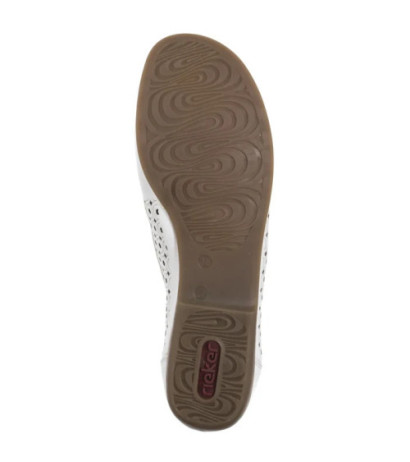 Rieker Białe Ażurowe L6352-80 White (RI249-a) shoes
