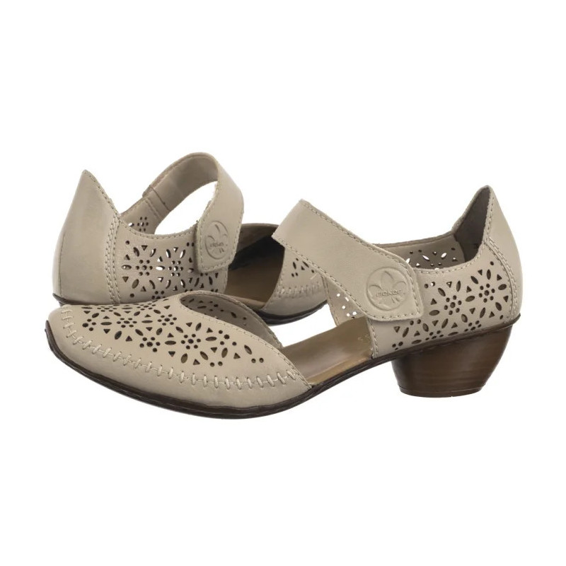 Rieker Beżowe 43750-62 Beige (RI250-a) shoes